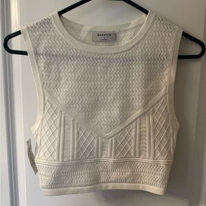 Babaton Cream Textured Tank Top